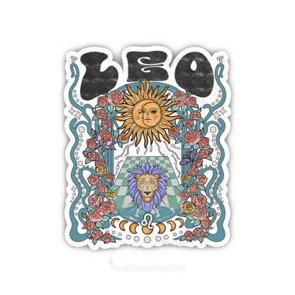 Purplehecate Leo Spirit Zodiac Sticker