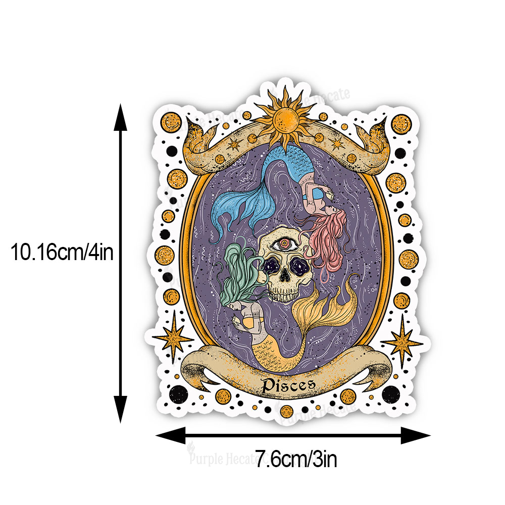 Purplehecate Celestial Pisces Zodiac Sticker