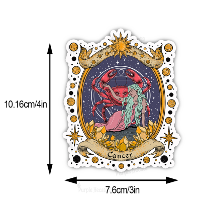 Purplehecate Celestial Cancer Zodiac Sticker