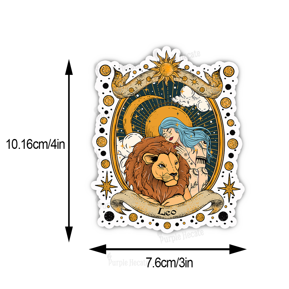 Purplehecate Leo Radiance Zodiac Sticker