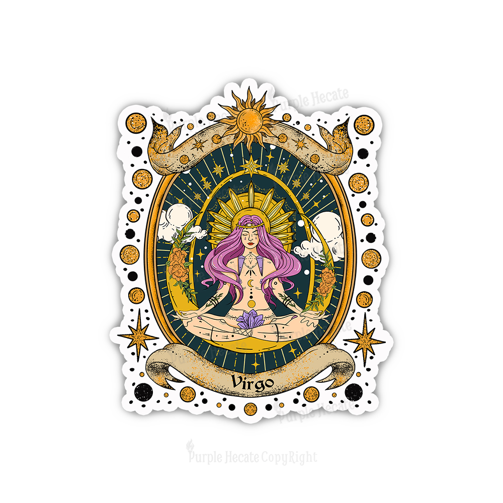 Magic Purplehecate Virgo Radiance Zodiac Sticker