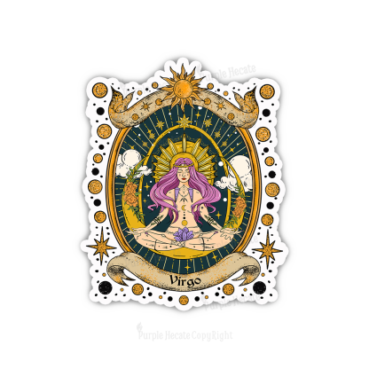 Purplehecate Virgo Radiance Zodiac Sticker
