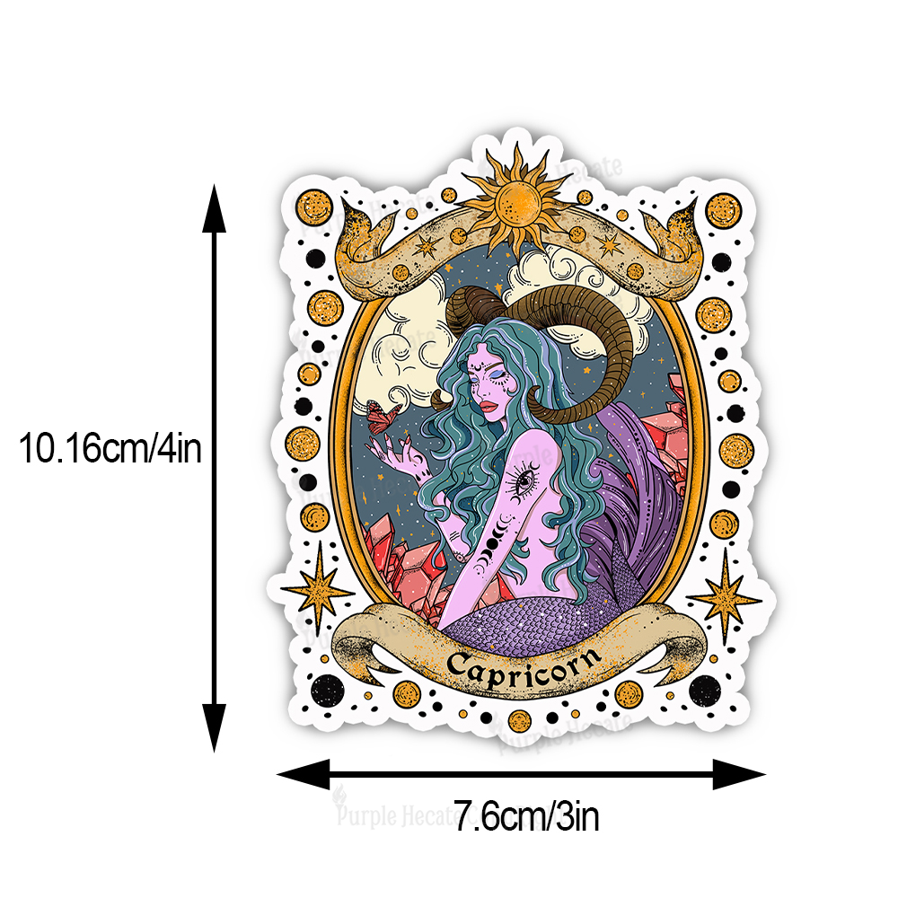 Purplehecate Capricorn Radiance Zodiac Sticker