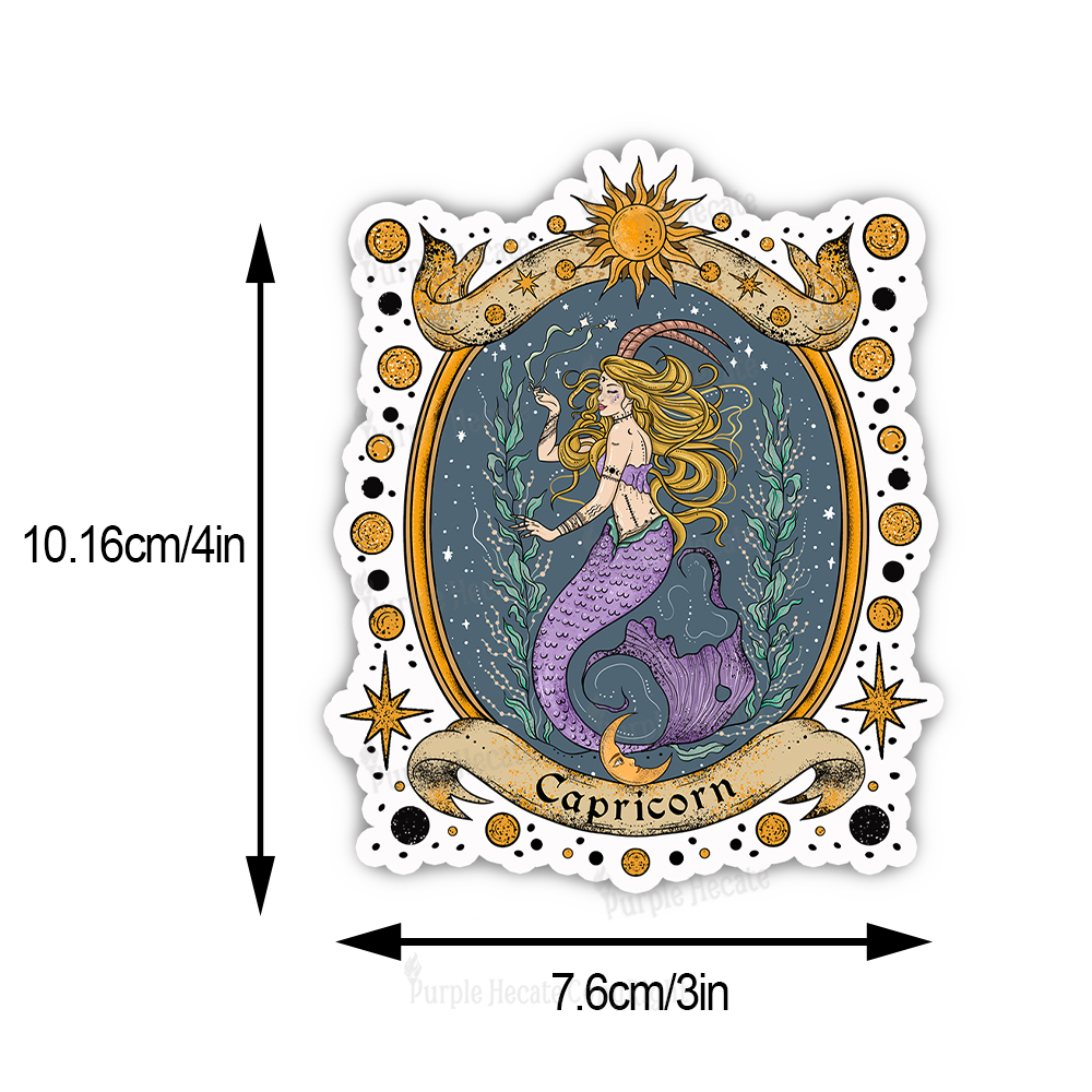 Purplehecate Celestial Capricorn Zodiac Sticker