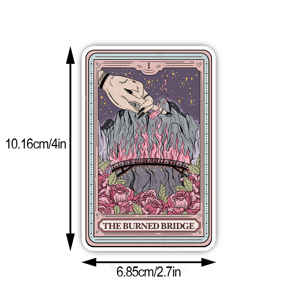 Purplehecate The Burned Bridge Tarot Sticker