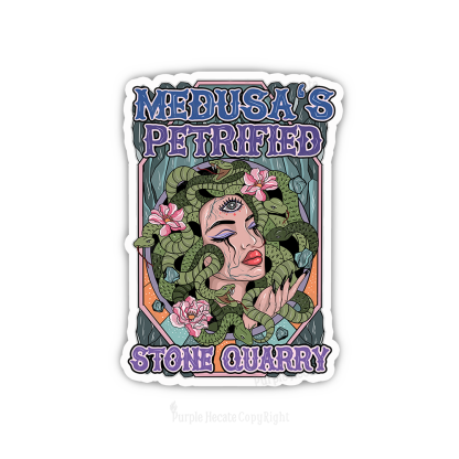Purplehecate The Gorgon with Snake Hair Medusa Sticker
