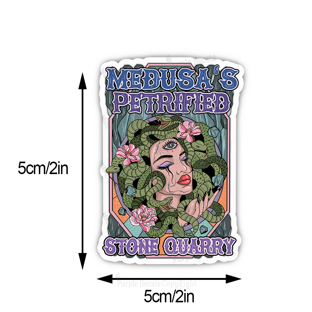 Purplehecate The Gorgon with Snake Hair Medusa Sticker