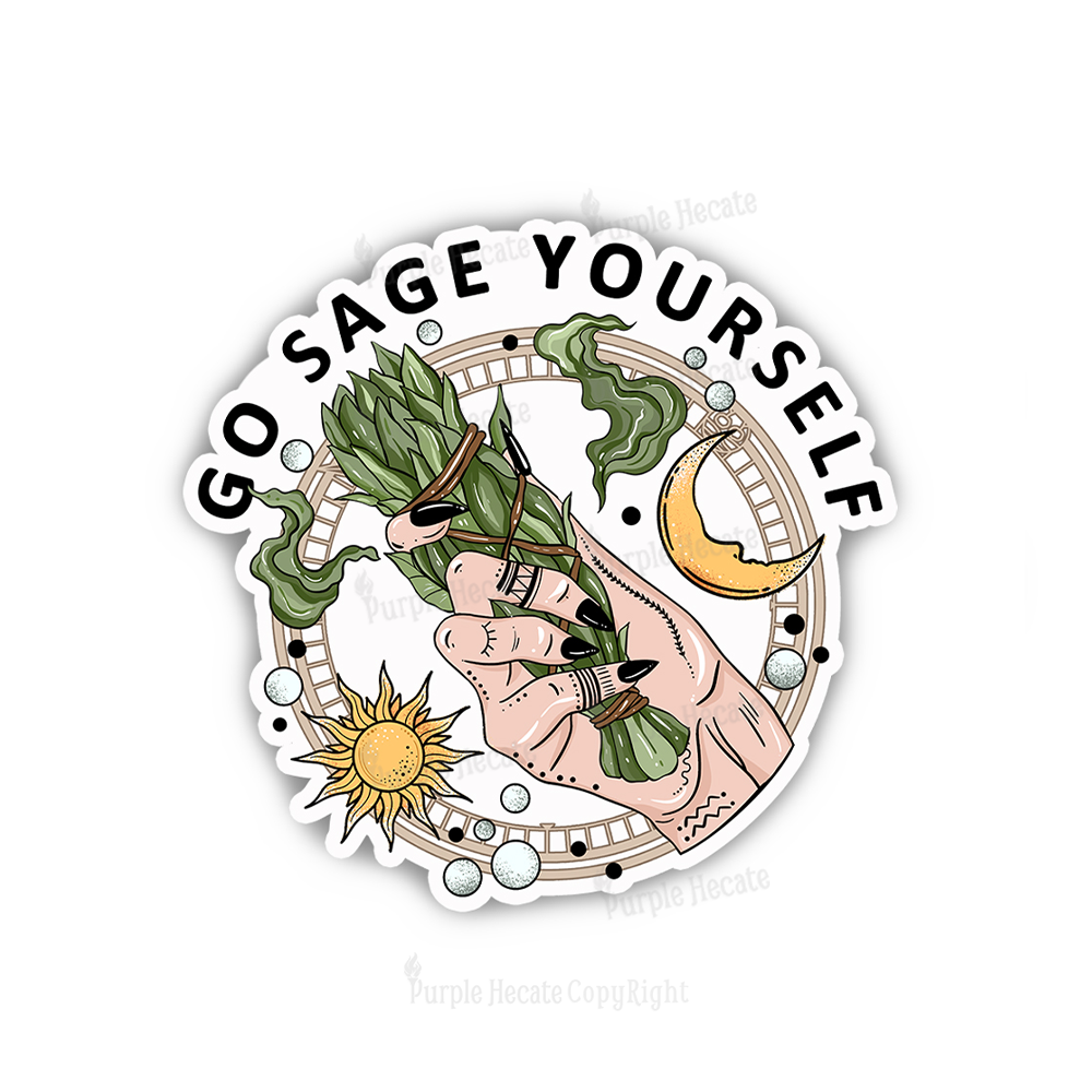 Purplehecate Go Sage Yourself Sticker