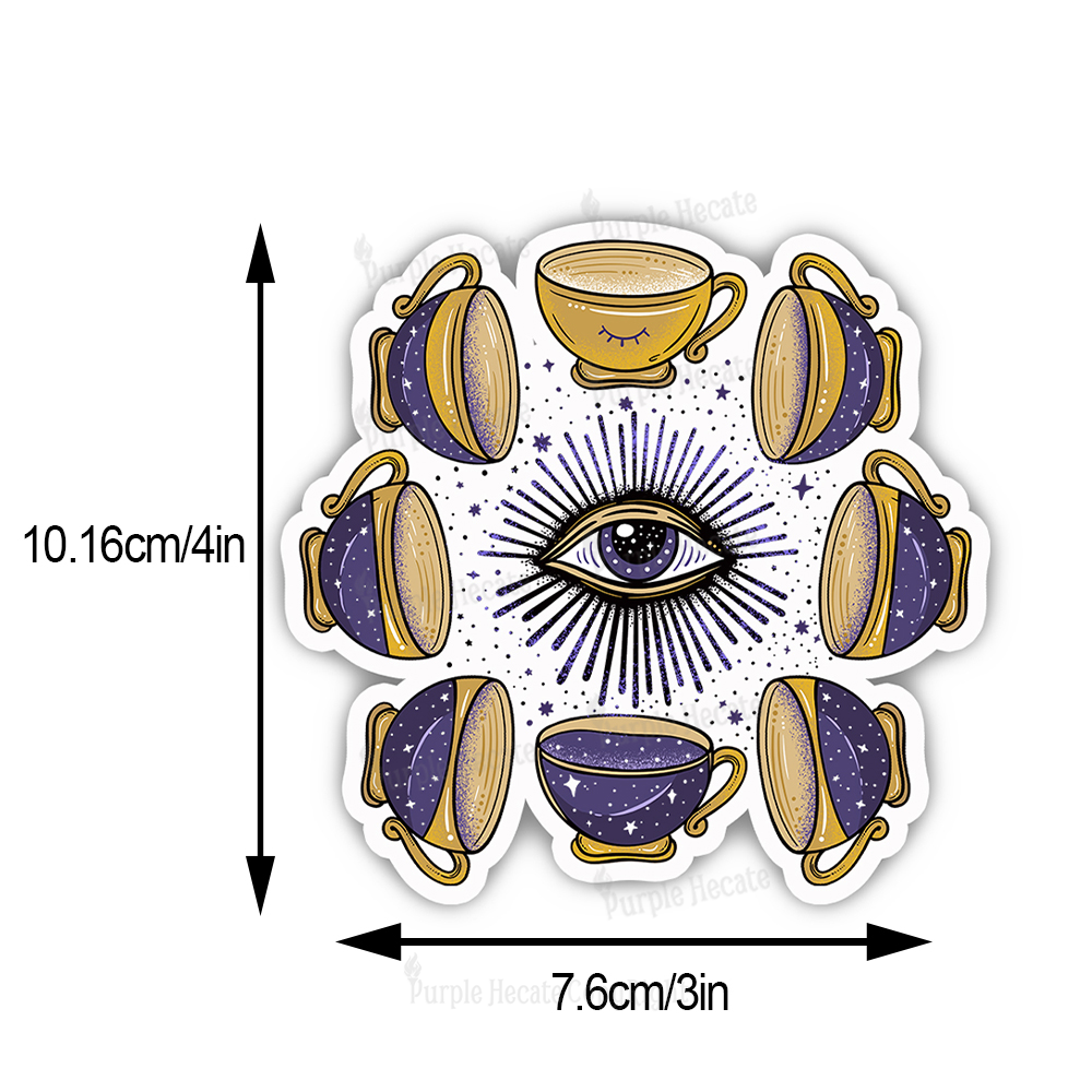 Purplehecate Moon Phase Coffee Lover Sticker