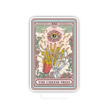 Purplehecate The Cheese Fries Tarot Sticker