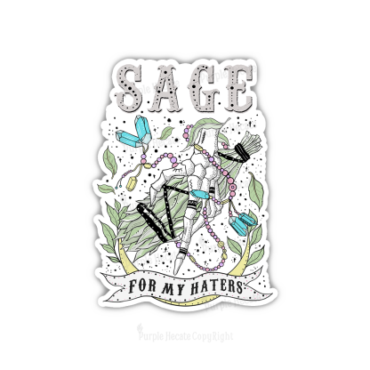 Purplehecate Sage For My Haters Sticker