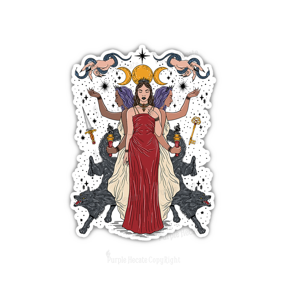 Purplehecate The Triple Goddess Hecate Sticker