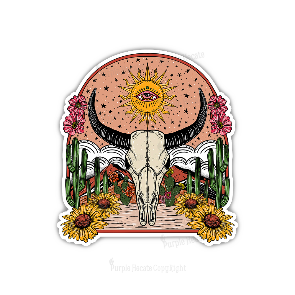 Purplehecate Desert Bloom Sticker