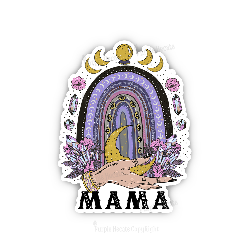 Purplehecate Gothic Mama Rainbow Sticker