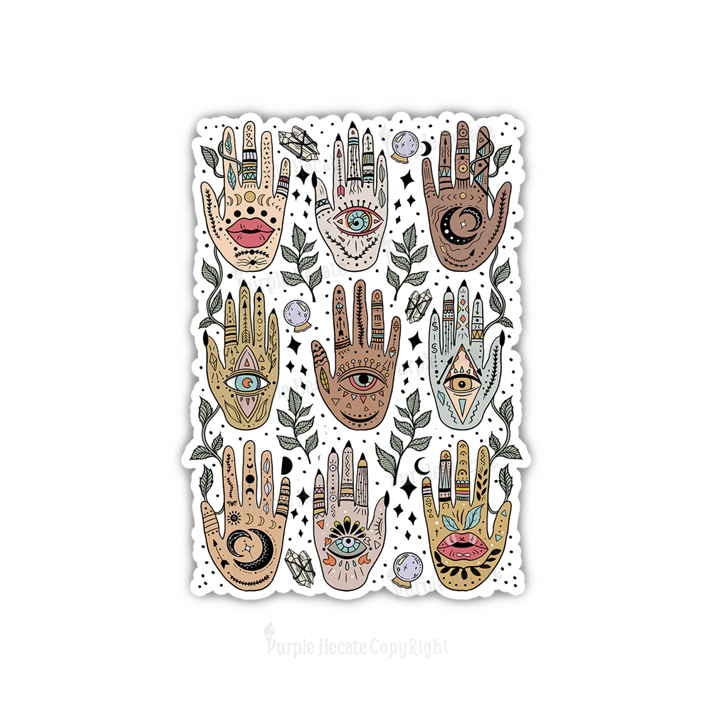 Purplehecate Helping Hands Sticker