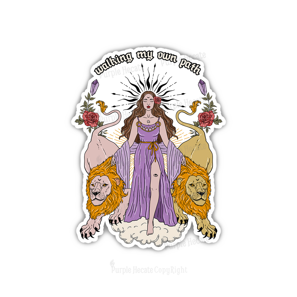 Purplehecate The Goddess Walking My Own Path Sticker