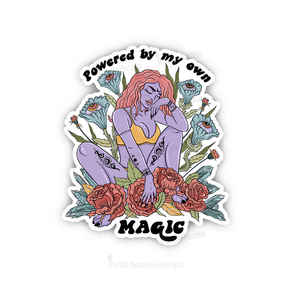 Purplehecate Powered By My Own Magic Sticker