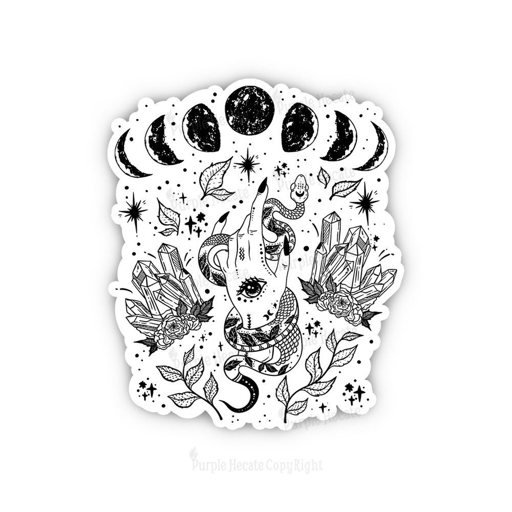 Purplehecate Reach For The Moon Sticker