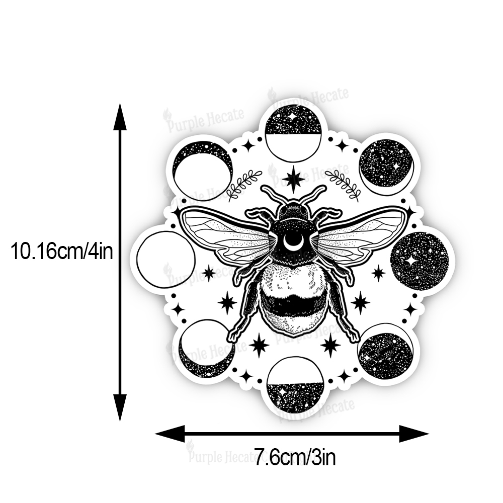 Purplehecate Moon Bee Sticker