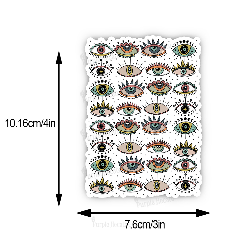 Purplehecate Evil Eye Pattern Sticker