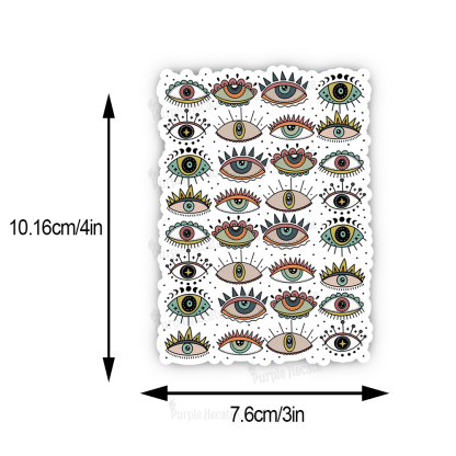 Purplehecate Evil Eye Pattern Sticker