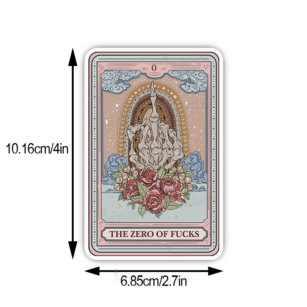 Purplehecate The Zero Of Fucks Tarot Sticker