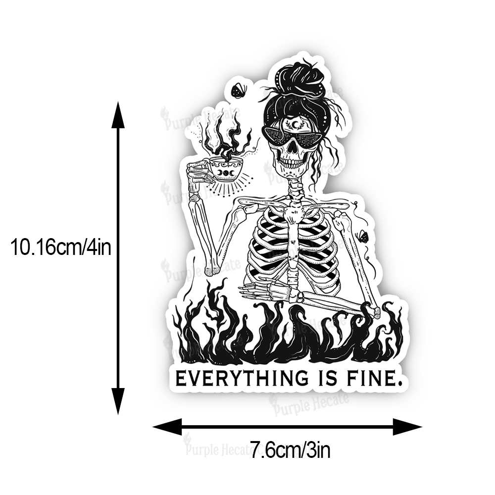 Purplehecate Everything Is Fine Sticker