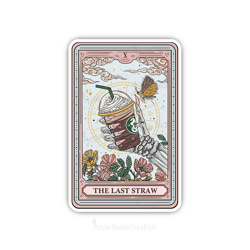 Purplehecate The Last Straw Tarot Sticker