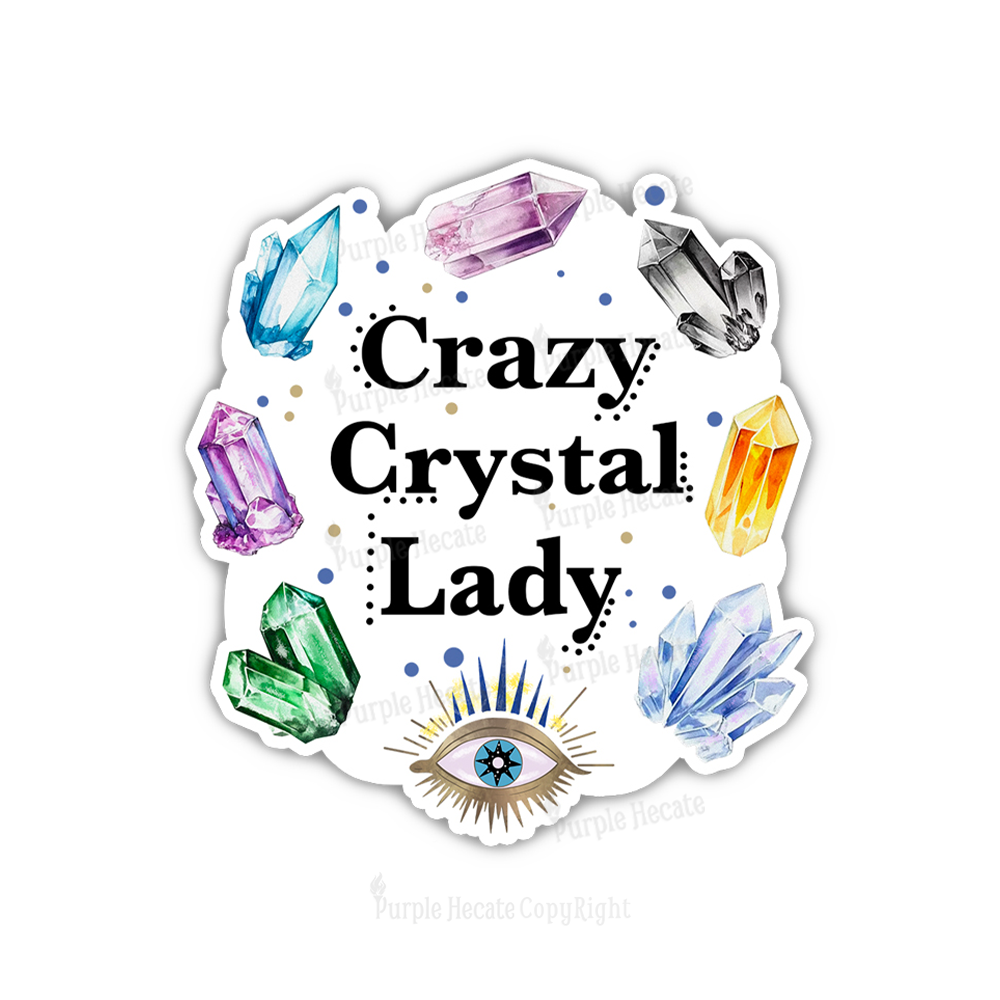Purplehecate Crazy Crystal Lady Sticker