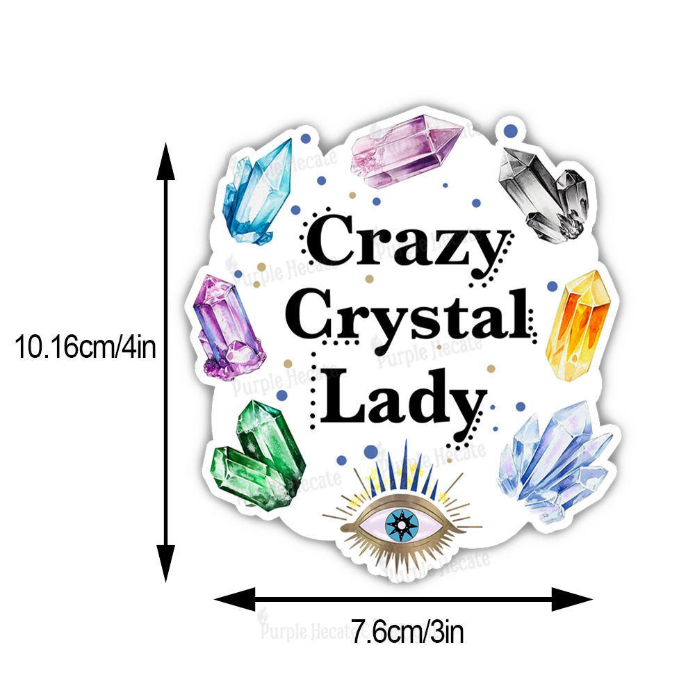 Purplehecate Crazy Crystal Lady Sticker