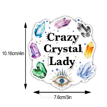 Purplehecate Crazy Crystal Lady Sticker
