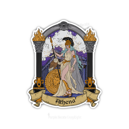 Purplehecate The Wise Goddess Athena Sticker