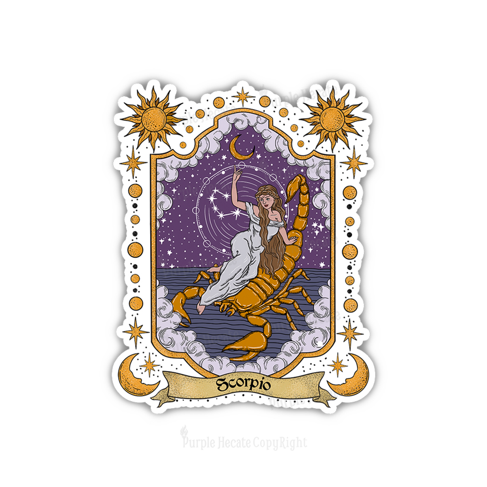 Purplehecate Scorpio Zodiac Sticker