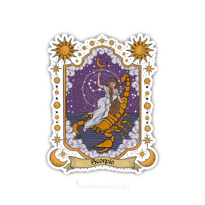 Purplehecate Scorpio Zodiac Sticker