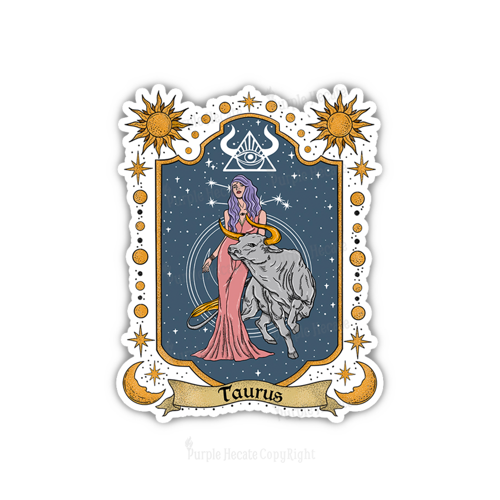 Purplehecate Taurus Zodiac Sticker