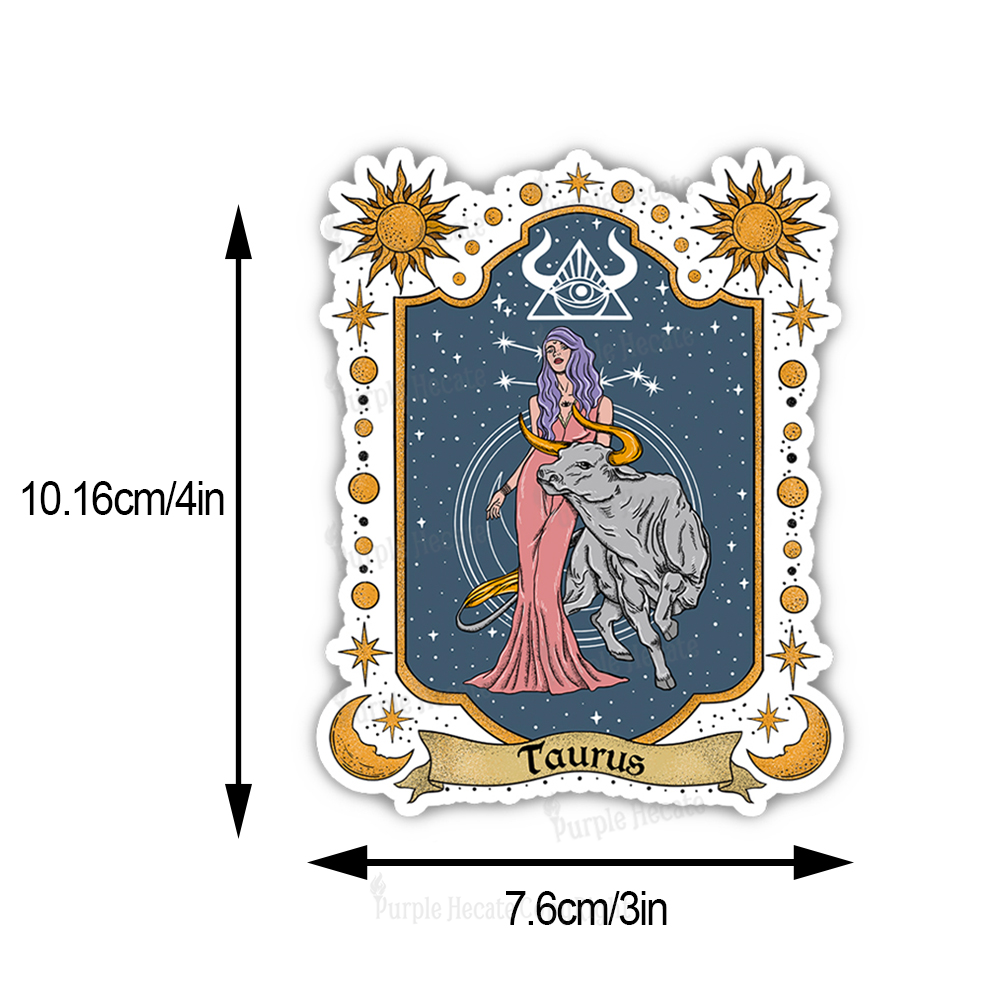 Purplehecate Taurus Zodiac Sticker