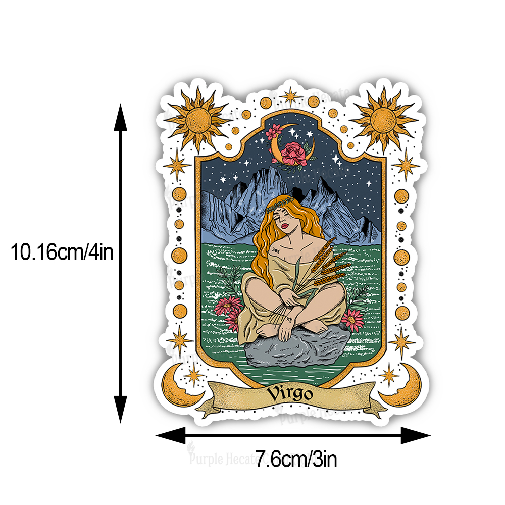 Purplehecate Virgo Zodiac Sticker