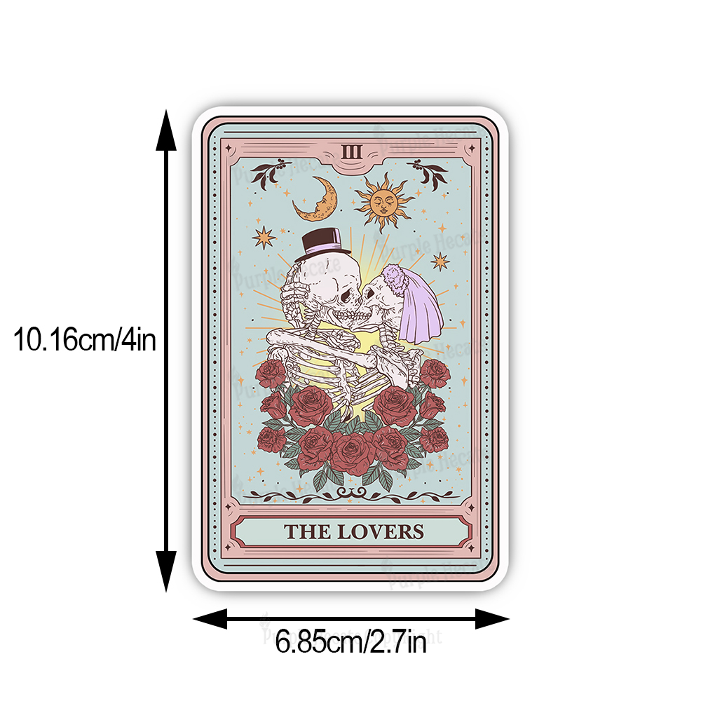 Purplehecate The Lovers Tarot Washed Sticker