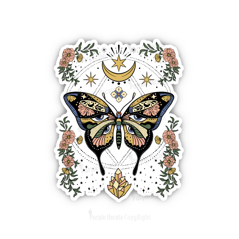 Purplehecate I Am Opening Washed Sticker