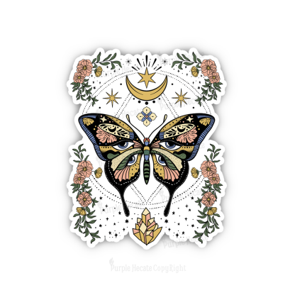 Purplehecate I Am Opening Washed Sticker