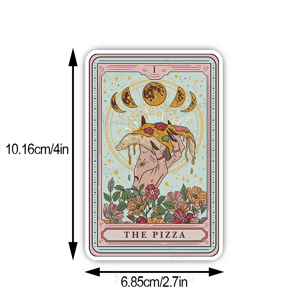 Purplehecate The Pizza Tarot Washed Sticker