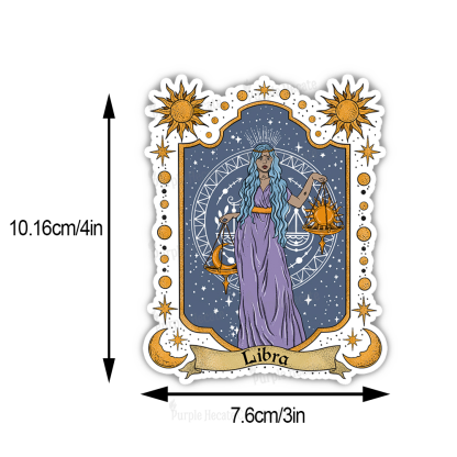 Purplehecate Libra Zodiac Sticker