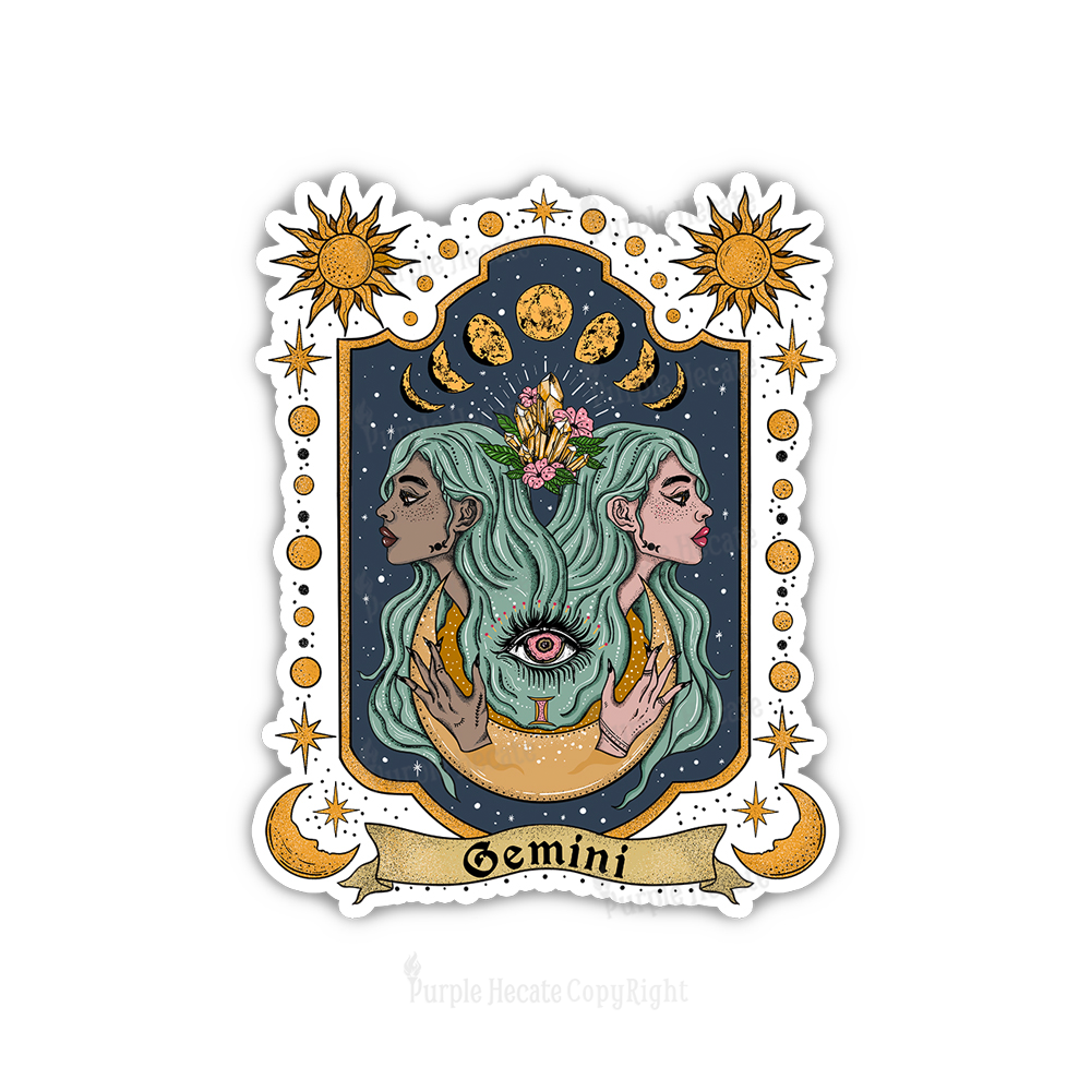 Purplehecate Gemini Zodiac Sticker