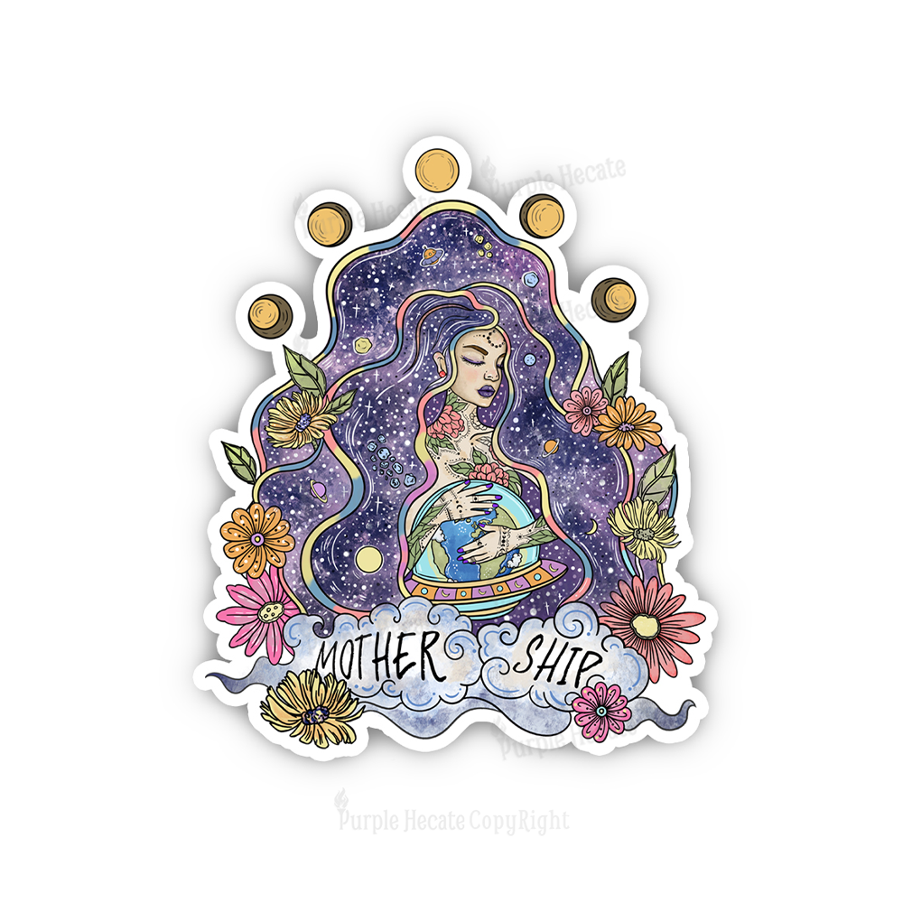 Purplehecate Mother Ship Sticker