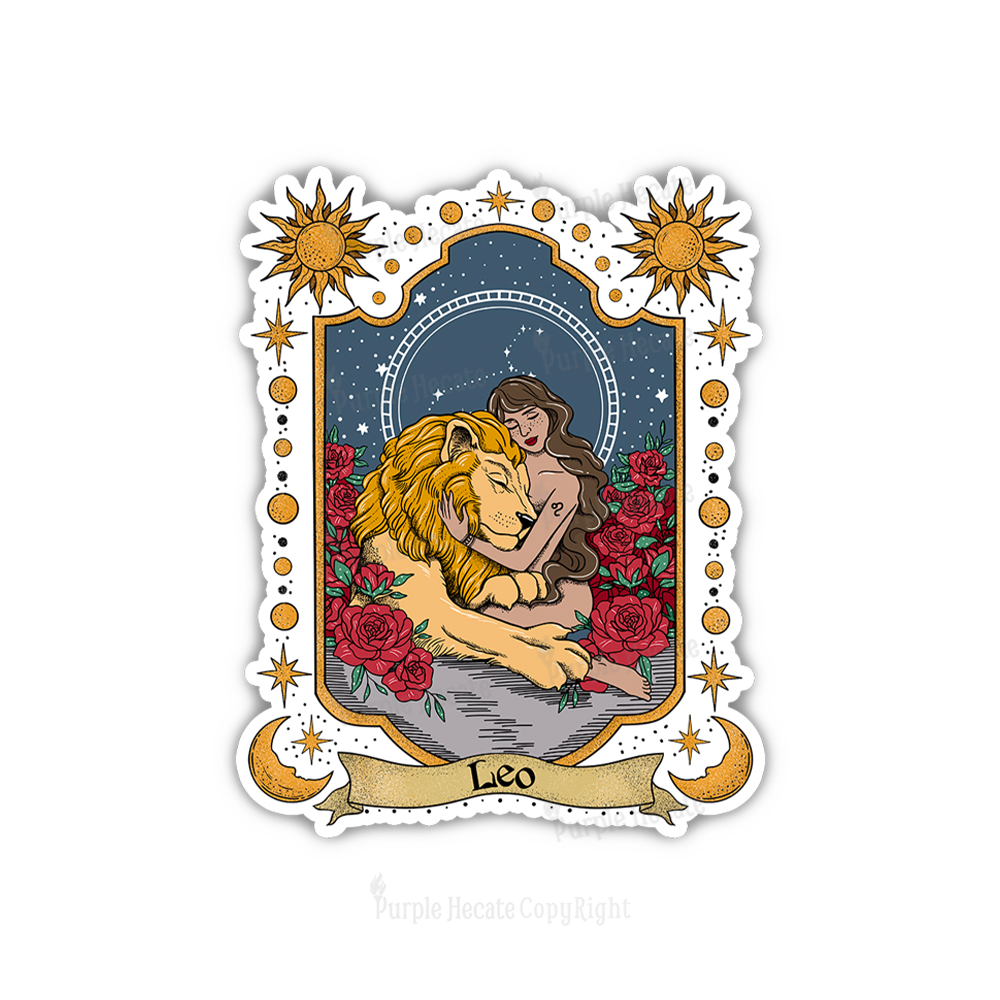 Purplehecate Leo Zodiac Sticker