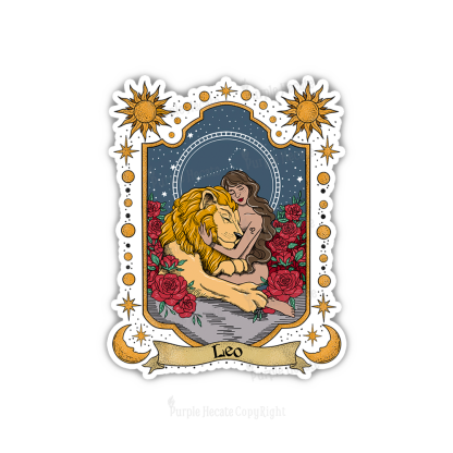 Purplehecate Leo Zodiac Sticker