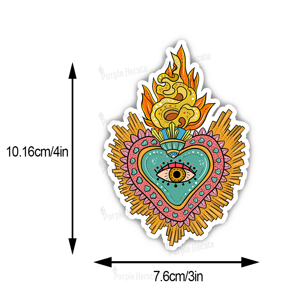 Purplehecate Rainbow Sacred Heart Sticker