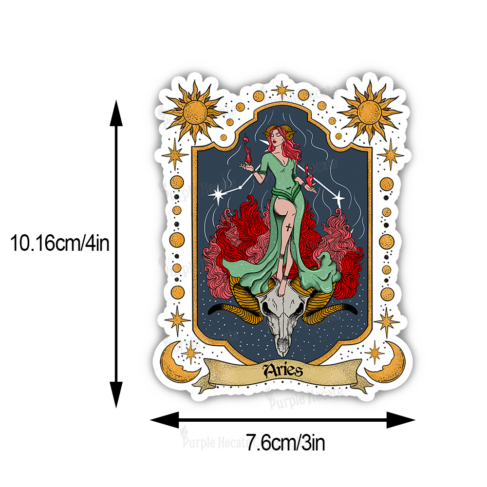 Purplehecate Aries Zodiac Sticker