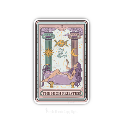 Purplehecate The High Priestess Tarot Sticker