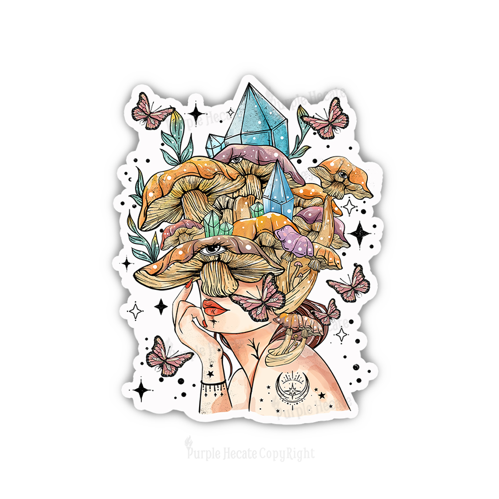 Purplehecate Crystal Goddess Sticker